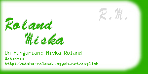 roland miska business card